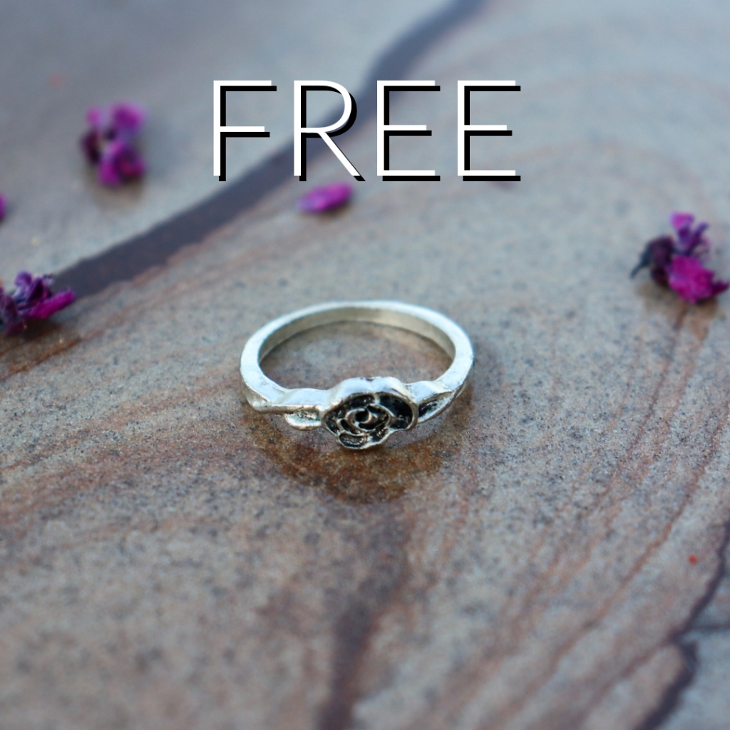 Flower Design Silver Band Ring